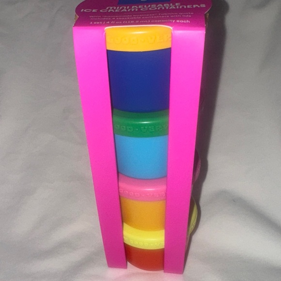 Tabitha Brown Multicolored Ice Cream Containers 4 ounces NIP - Picture 3 of 5